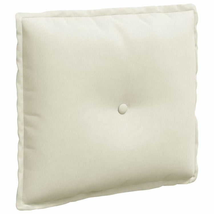 Vidaxl rugkussen crème 50 x 45 cm cordstof
