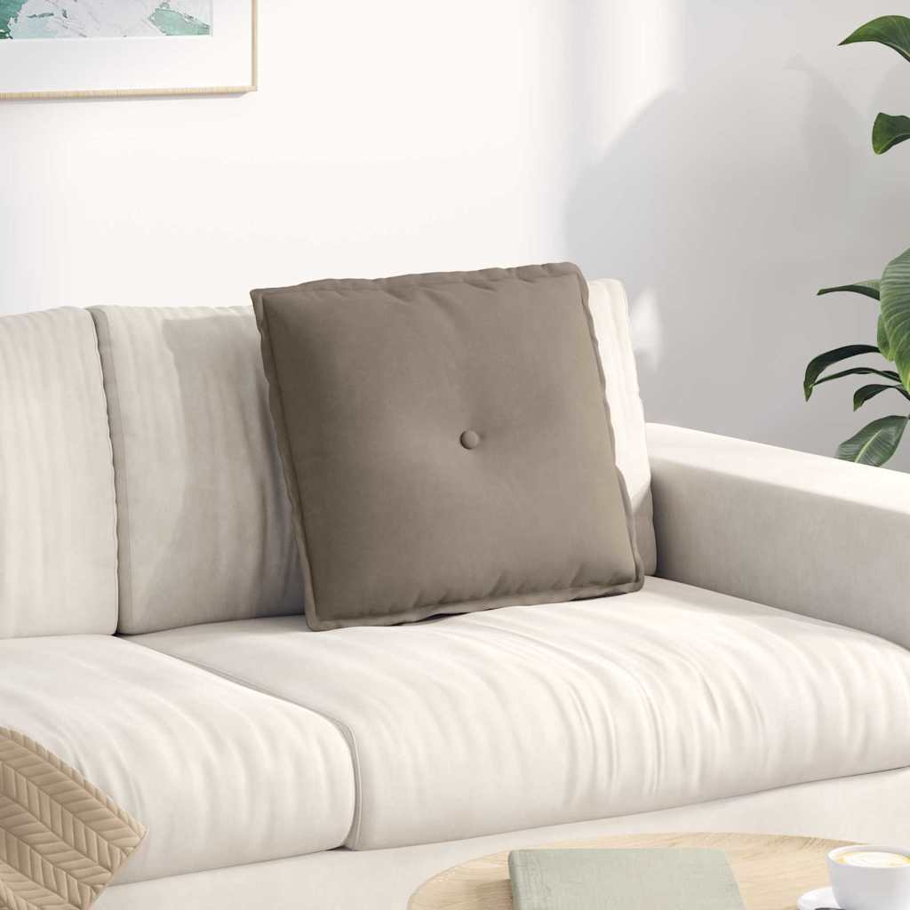 Vidaxl rugkussen taupe 50 x 45 cm microvezel stof