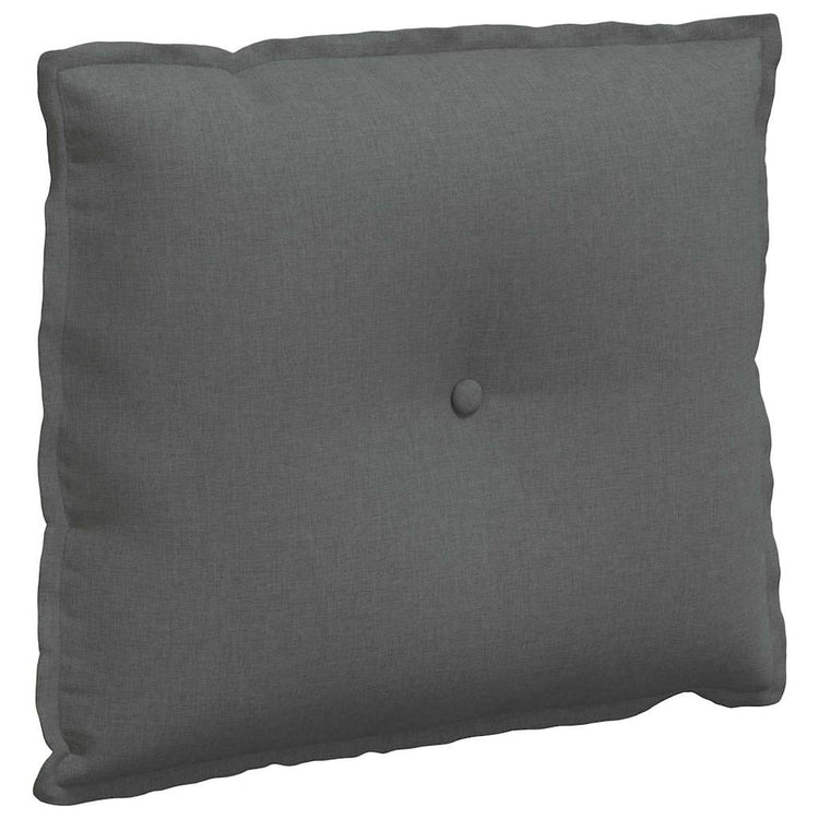 Vidaxl rugkussen donkergrijs 60 x 19 x 50 cm stof