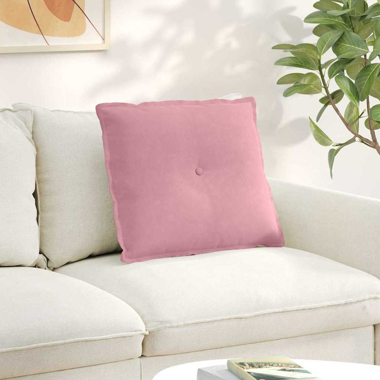 Vidaxl rugkussen roze 60 x 50 cm cordstof