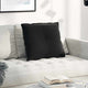 Vidaxl rugkussen zwart 60 x 50 cm cordstof