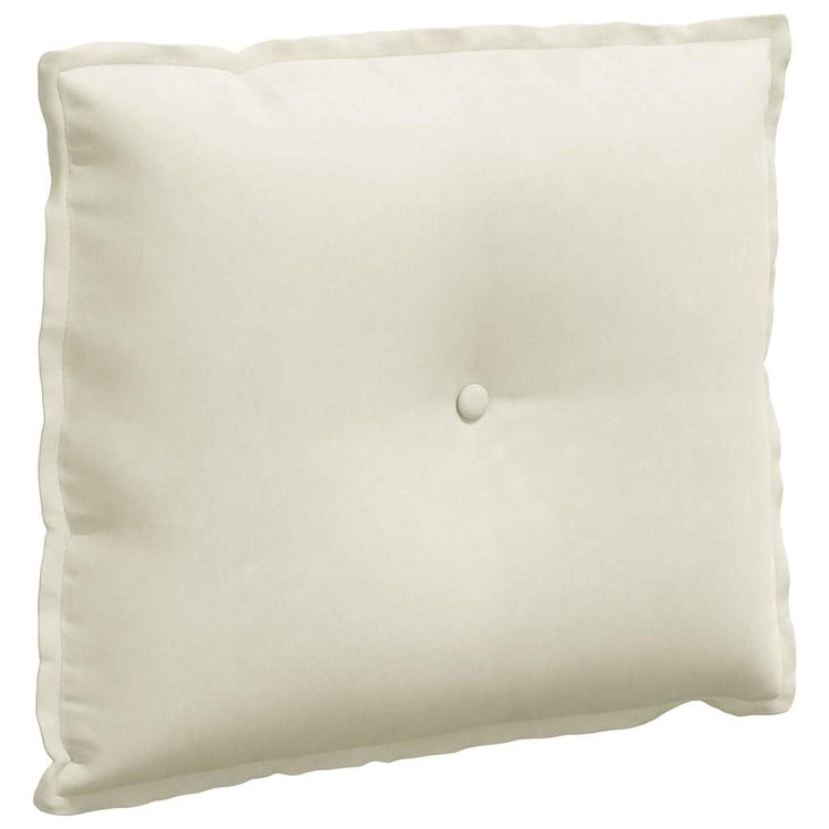 Vidaxl rugkussen crème 60 x 50 cm cordstof