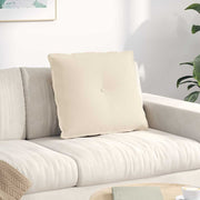 Vidaxl rugkussen beige 60 x 50 cm microvezel stof - afbeelding 1