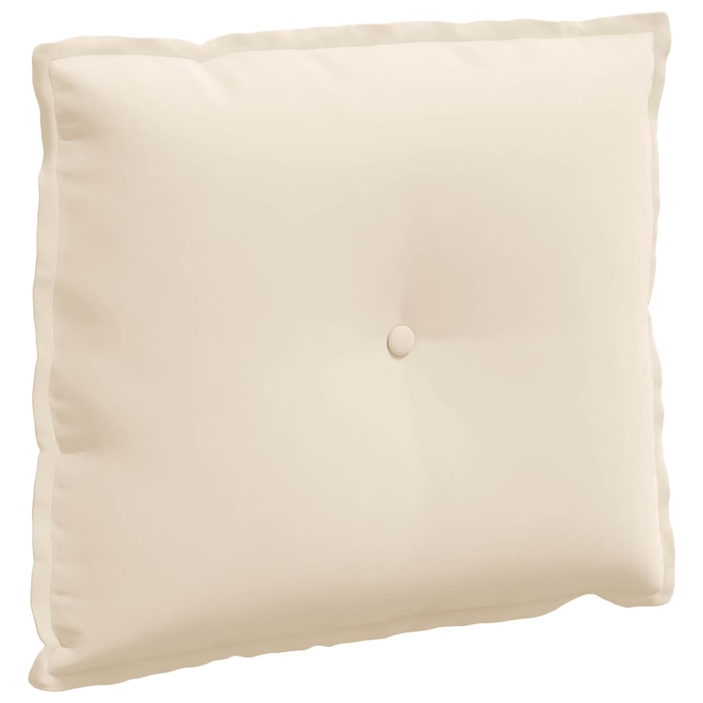 Vidaxl rugkussen beige 60 x 50 cm microvezel stof