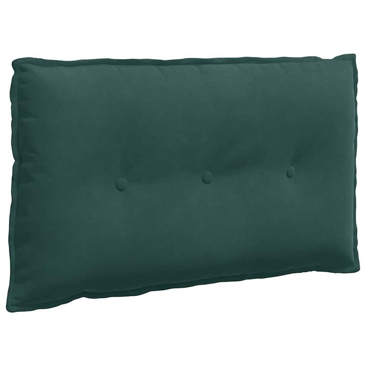 Vidaxl rugkussen donkergroen 80 x 50 cm katoen stof