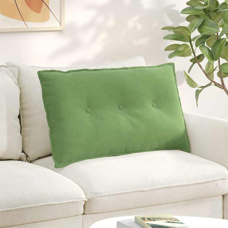Vidaxl rugkussen lichtgroen 80 x 50 cm katoen stof