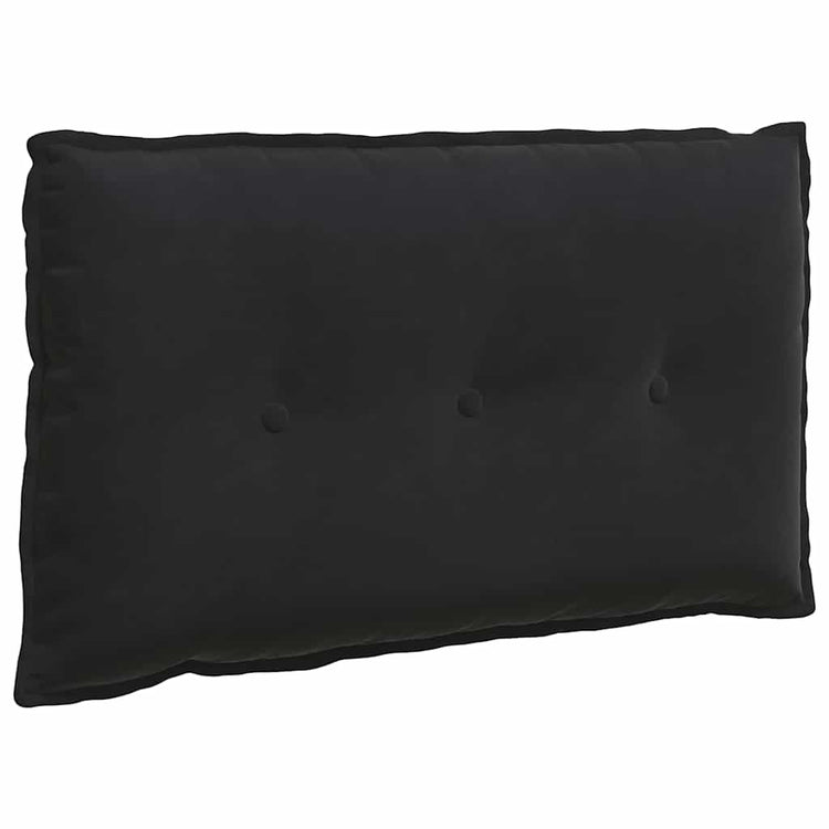 Vidaxl rugkussen zwart 80 x 50 cm cordstof