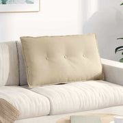 Vidaxl rugkussen crèmekleurig 80 x 50 cm microvezel stof - afbeelding 1