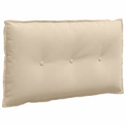 Vidaxl rugkussen crèmekleurig 80 x 50 cm microvezel stof - afbeelding 2