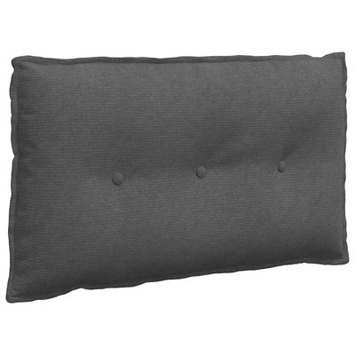 Vidaxl rugkussen donkergrijs 80 x 50 cm katoen stof