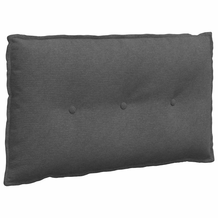 Vidaxl rugkussen donkergrijs 80 x 50 cm katoen stof