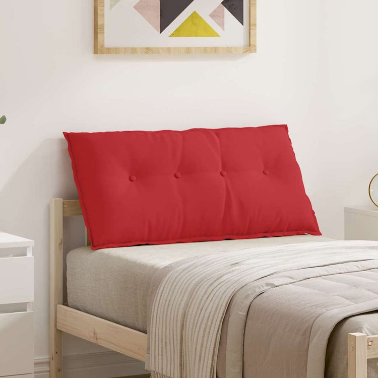 Vidaxl rugkussen rood 100 x 19 x 50 cm stof