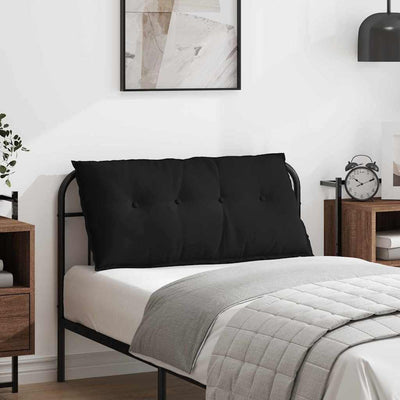 Vidaxl rugkussen zwart 100 x 50 cm microvezel stof