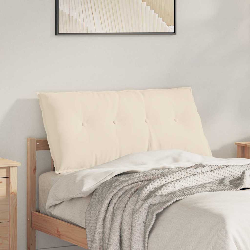 Vidaxl rugkussen beige 100 x 50 cm microvezel stof