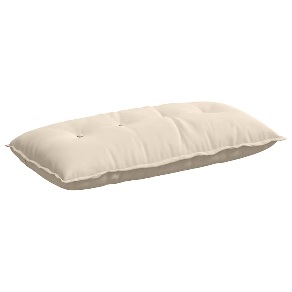 Vidaxl rugkussen beige 100 x 50 cm microvezel stof