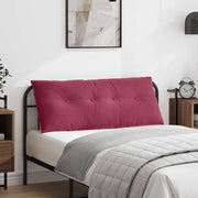 Vidaxl rugkussen wijnrood 120 x 50 cm katoen stof - afbeelding 1