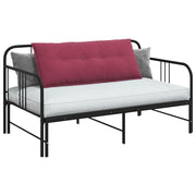 Vidaxl rugkussen wijnrood 120 x 50 cm katoen stof - afbeelding 3