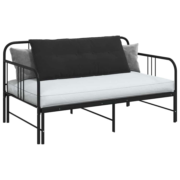 Vidaxl rugkussen zwart 120 x 50 cm katoen stof