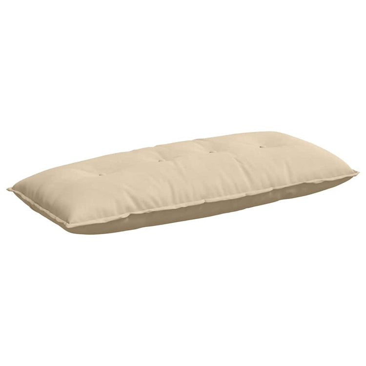 Vidaxl rugkussen crèmekleurig 120 x 50 cm microvezel stof