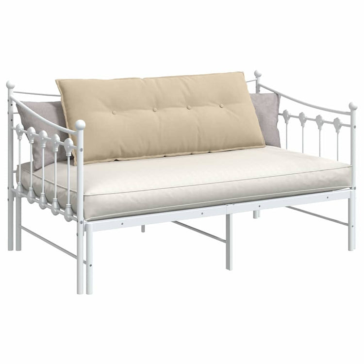 Vidaxl rugkussen crèmekleurig 120 x 50 cm microvezel stof