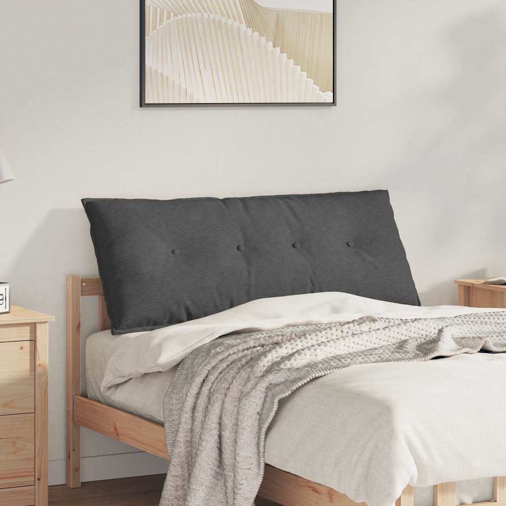 Vidaxl rugkussen donkergrijs 120 x 50 cm katoen stof