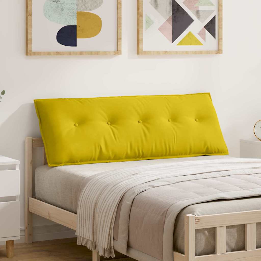 Vidaxl rugkussen geel 140 x 50 cm katoen stof