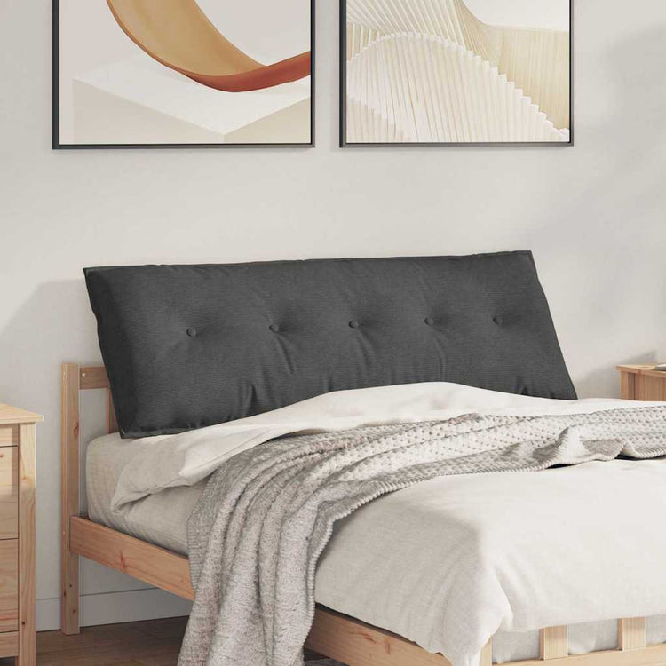 Vidaxl rugkussen donkergrijs 140 x 50 cm katoen stof