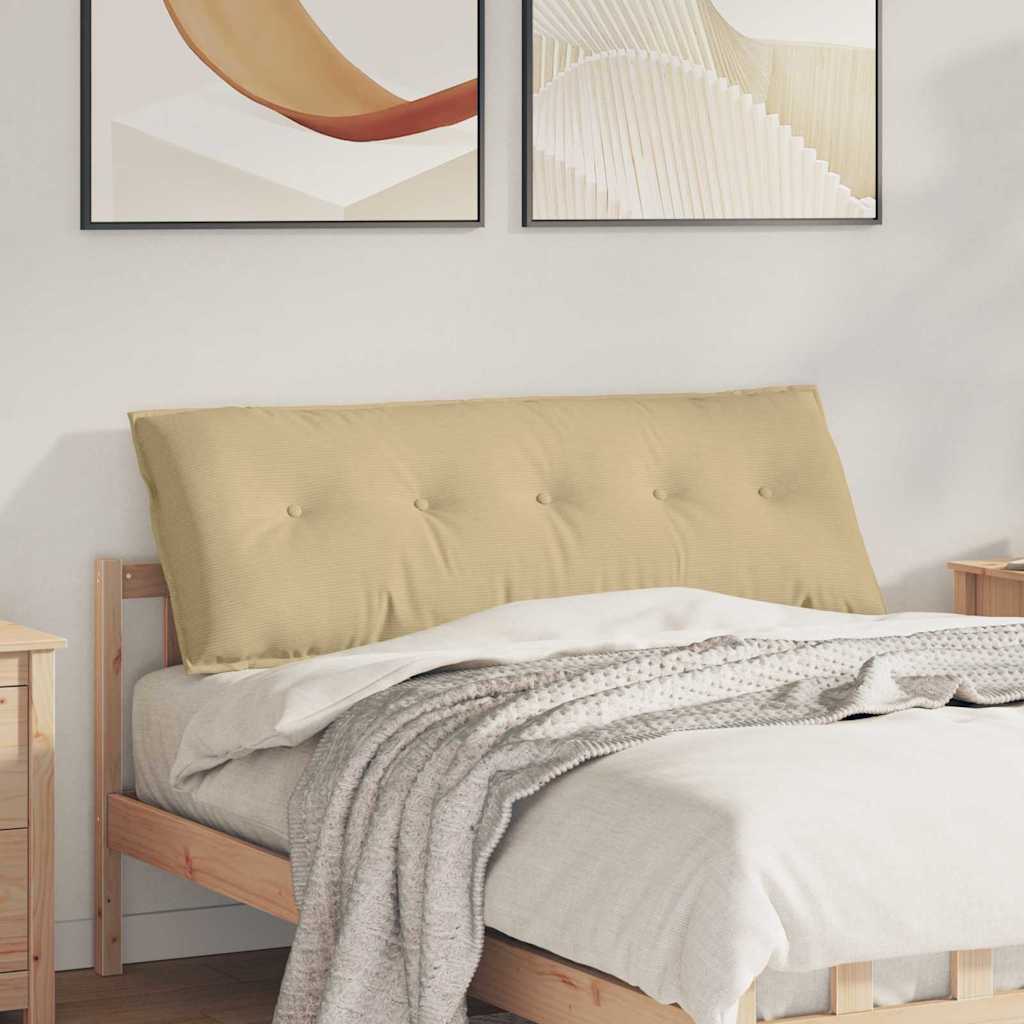 Vidaxl rugkussen grijs groen 140 x 50 cm katoen stof