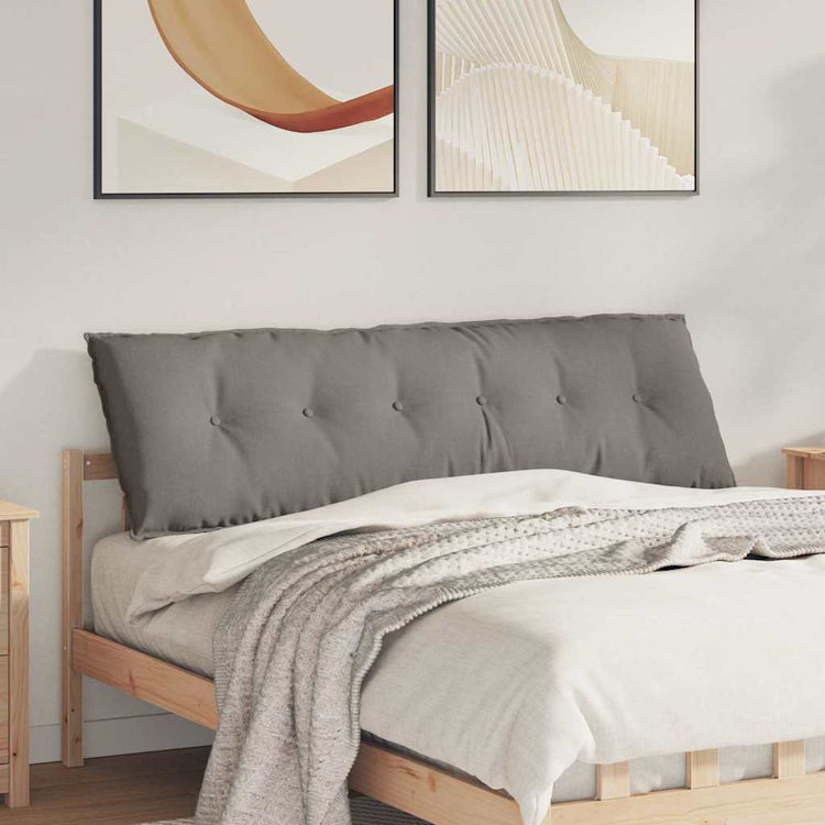 Vidaxl rugkussen taupe 160 x 19 x 50 cm stof