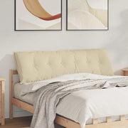 Vidaxl rugkussen crème 160 x 19 x 50 cm stof - afbeelding 1