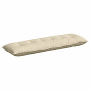 Vidaxl rugkussen crème 160 x 19 x 50 cm stof - afbeelding 2