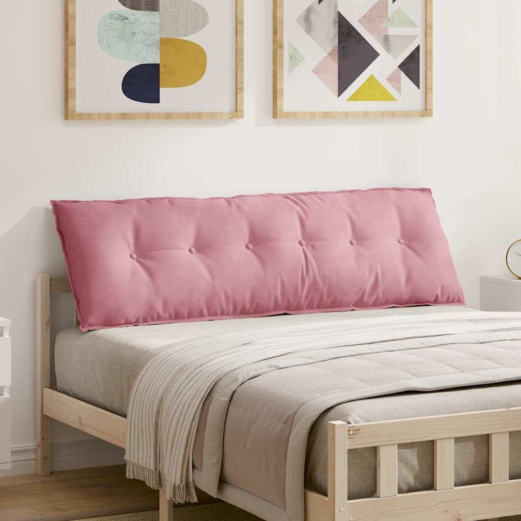 Vidaxl rugkussen roze 160 x 50 cm katoen stof