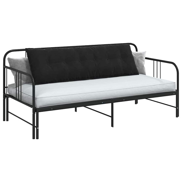 Vidaxl rugkussen zwart 160 x 50 cm katoen stof