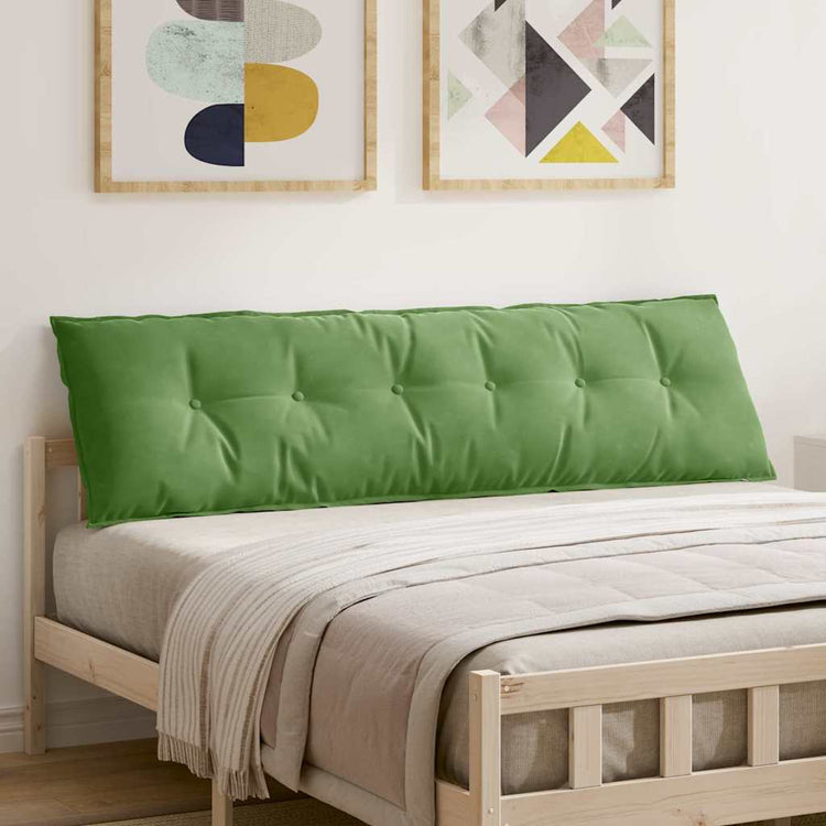 Vidaxl rugkussen lichtgroen 180 x 50 cm katoen stof