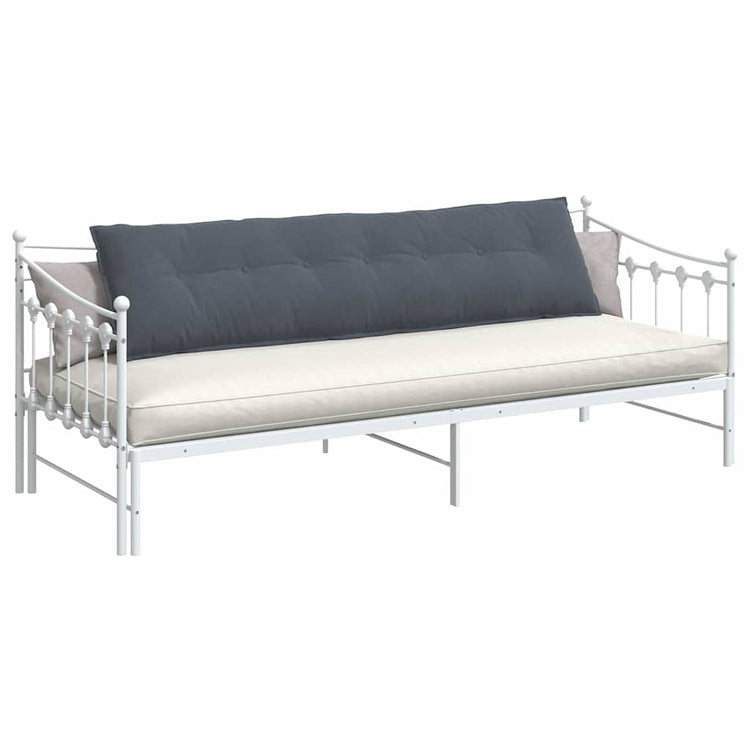 Vidaxl rugkussen donkergrijs 200 x 50 cm katoen stof