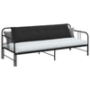 Vidaxl rugkussen zwart 200 x 50 cm cordstof