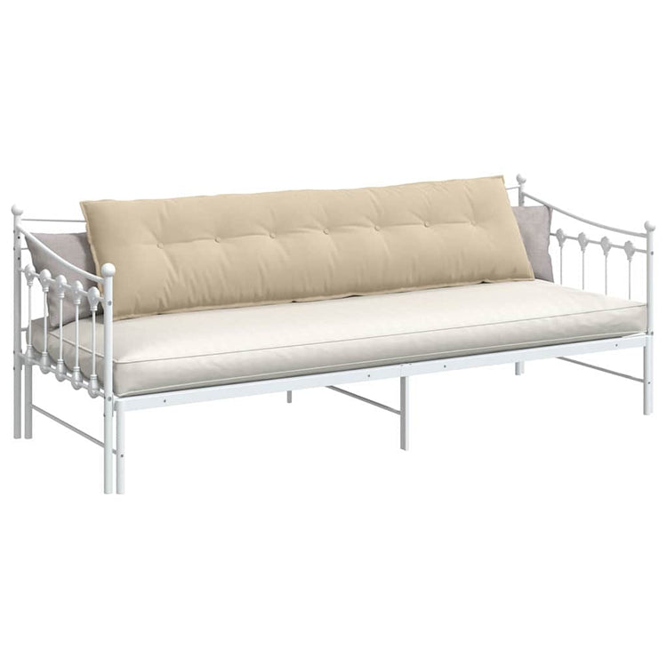 Vidaxl rugkussen crèmekleurig 200 x 50 cm microvezel stof