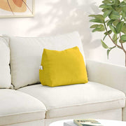 Vidaxl rugkussen geel 45 x 20 x 35 cm cordstof - afbeelding 1