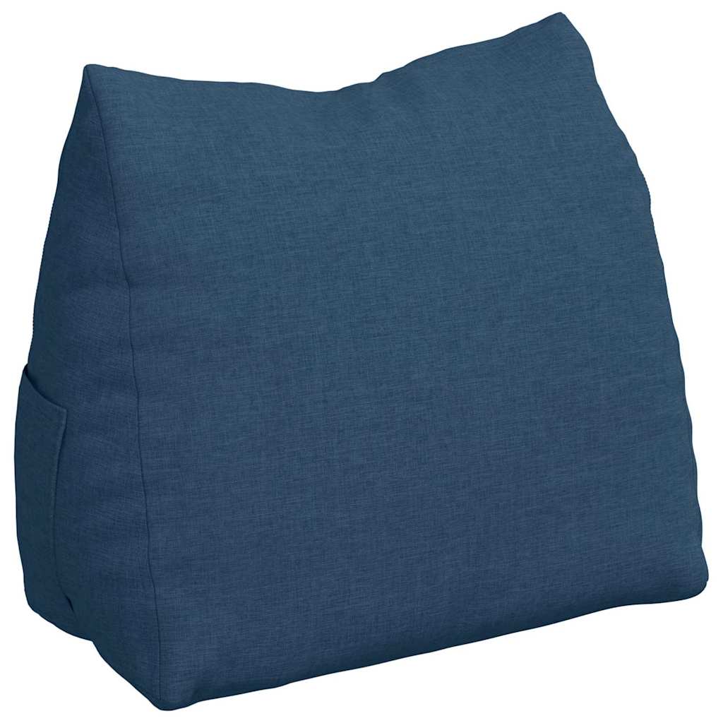Vidaxl rugkussen blauw 60 x 20 x 50 cm stof