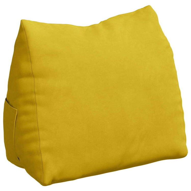 Vidaxl rugkussen geel 60 x 20 x 50 cm cordstof