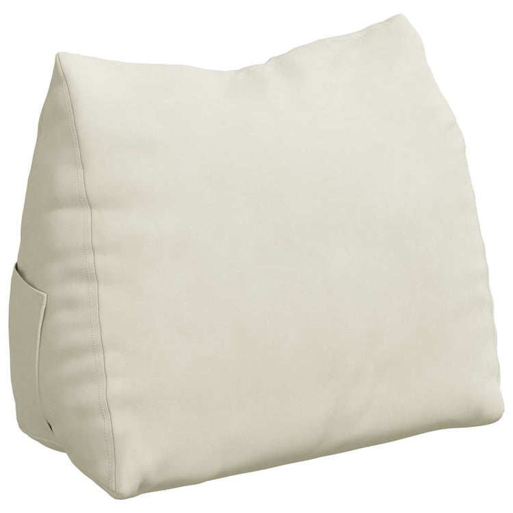 Vidaxl rugkussen crème 60 x 20 x 50 cm cordstof