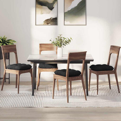 Vidaxl zitkussens 4 st stof zwart 40 x 40 x 12 cm