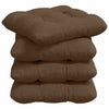 Vidaxl zitkussens 4 pcs bruin 40 x 40 x 12 cm stof