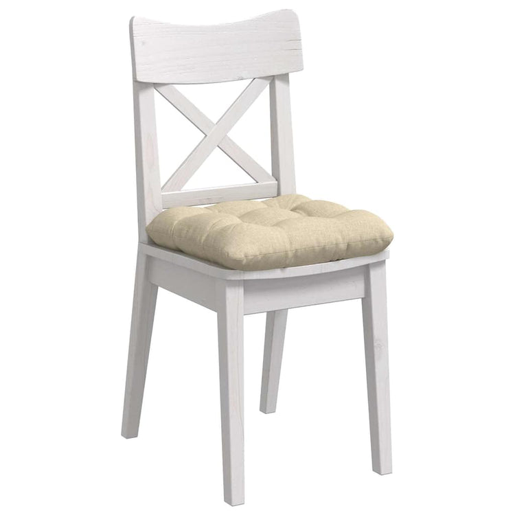Vidaxl zitkussens 4 st stof crèmekleurig 40 x 40 x 12 cm