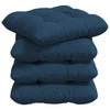 Vidaxl zitkussens 4 pcs blauw 40 x 40 x 12 cm stof