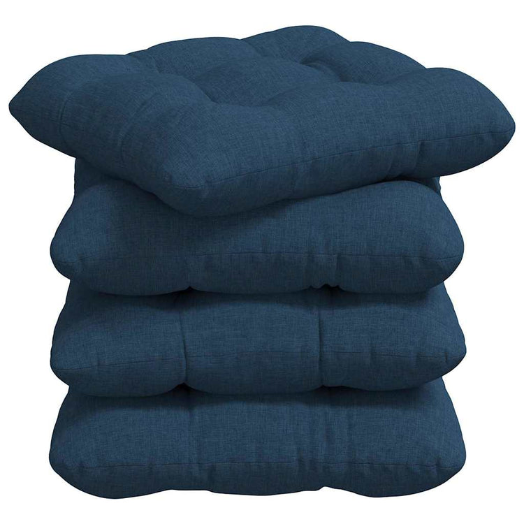 Vidaxl zitkussens 4 st stof blauw 40 x 40 x 12 cm