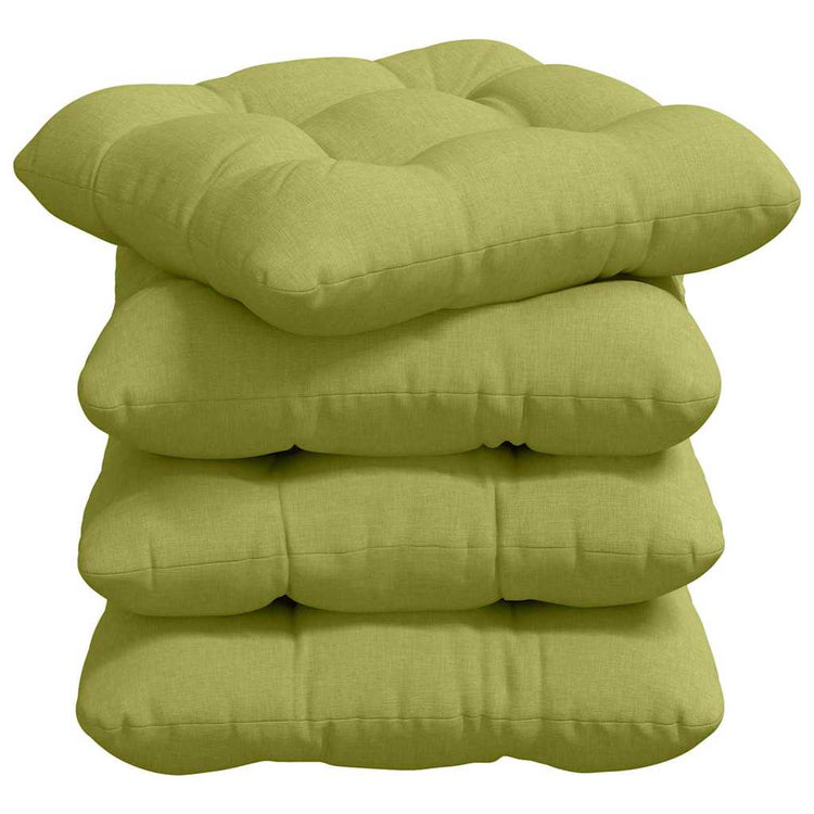 Vidaxl zitkussens 4 st stof lichtgroen 40 x 40 x 12 cm