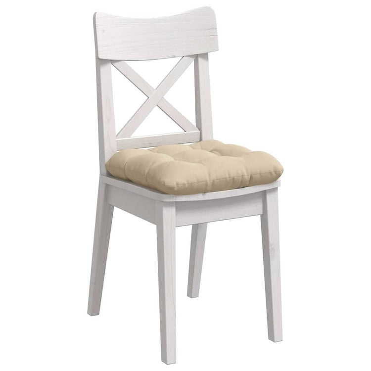 Vidaxl zitkussens 4 pcs crème 40 x 40 cm microvezel stof