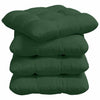 Vidaxl zitkussens 4 pcs donkergroen 40 x 40 cm katoen stof