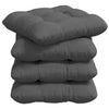 Vidaxl zitkussens 4 pcs donkergrijs 45 x 45 x 12 cm stof